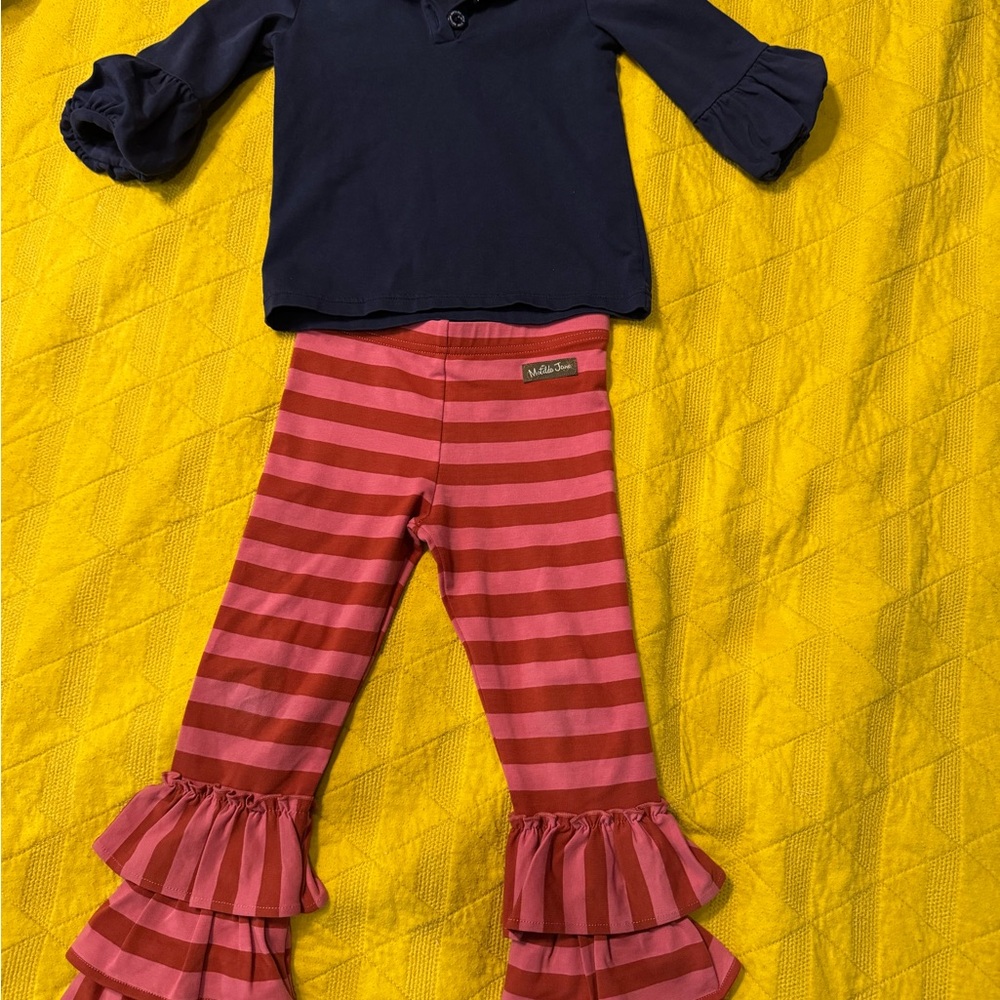 Matilda Jane Navy and Pink Kids Matching Set